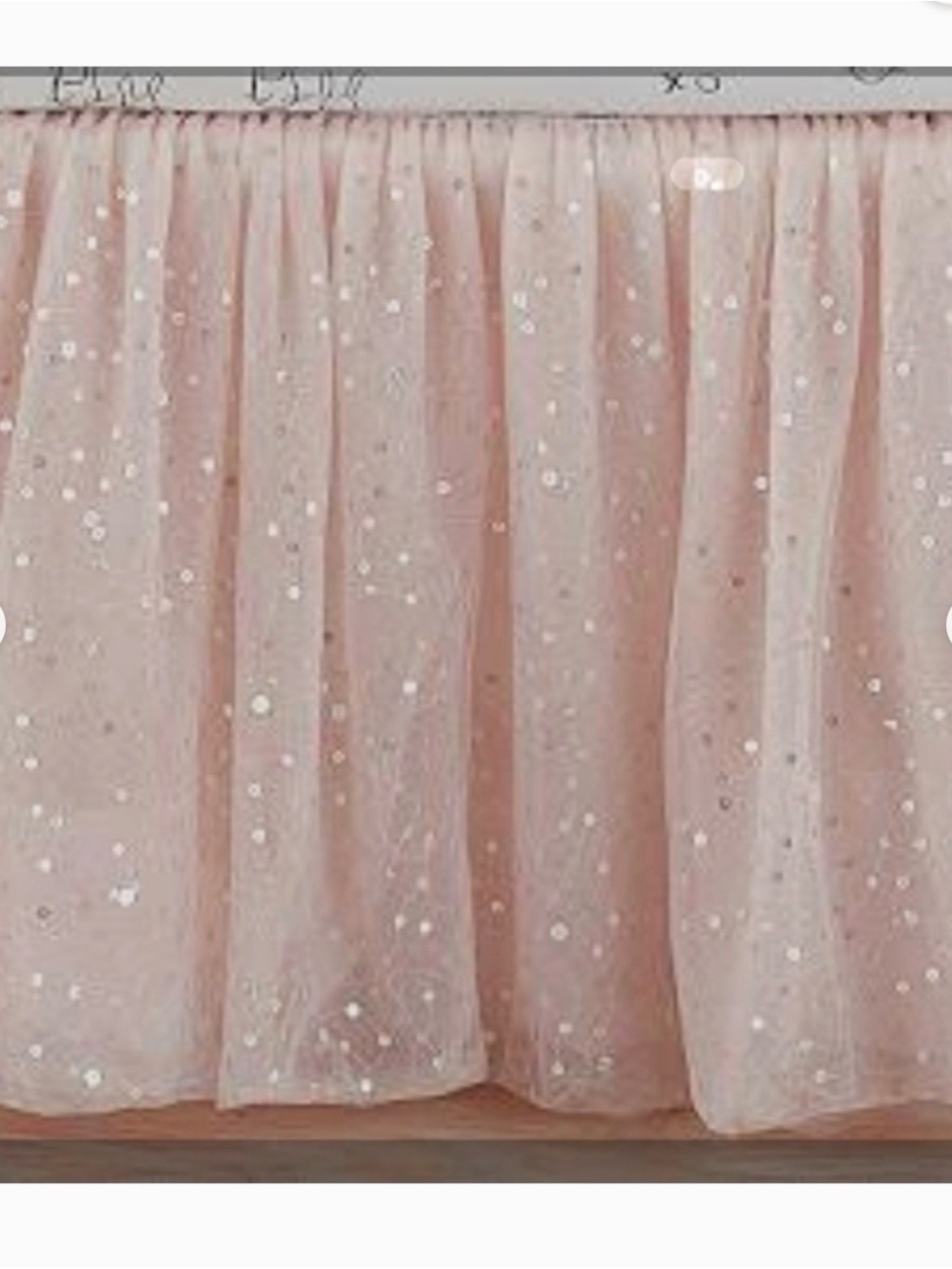 Pottery Barn Kids Blush Pink Twin Bed Dust Ruffle Tulle Skirt